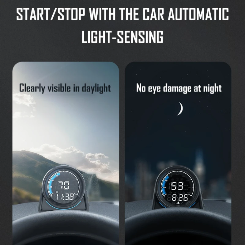

Новинка 2023, Автомобильный датчик HUD A430G с GPS, Спидометр с компасом, часовой привод, дистанция, охранная сигнализация A430G