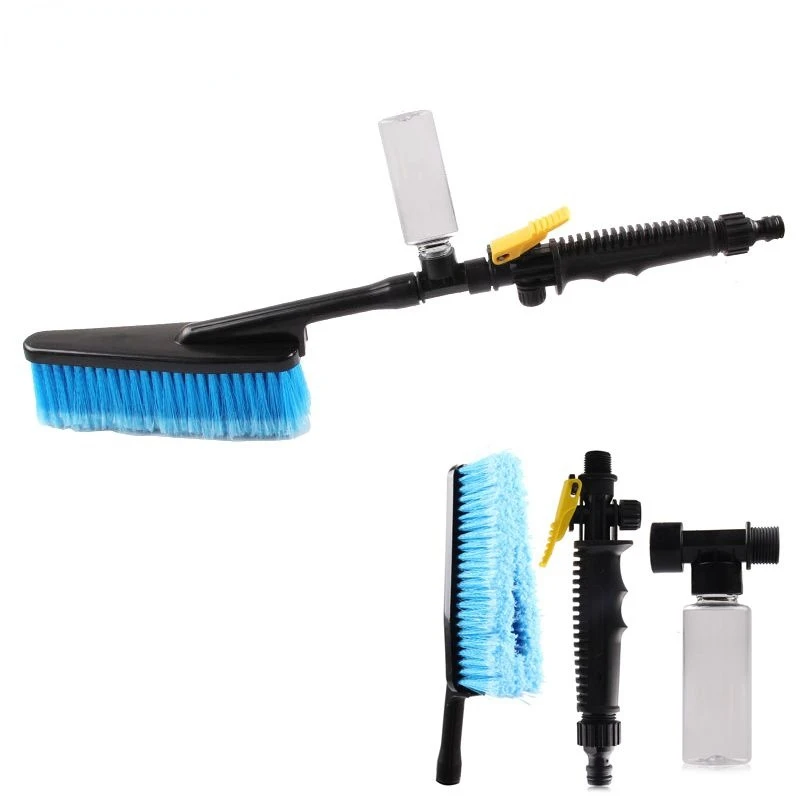 Retractable Long Handle Car Wash Brush Water Foam Flow Auto Cleaning Brushes Care Washer Tire Clean Tool Maintenance