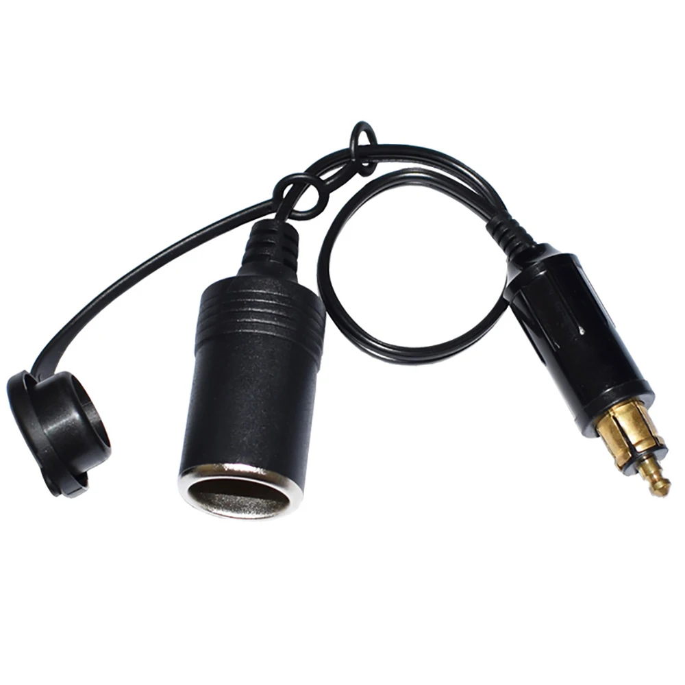 

Новая вилка постоянного тока 12 В 24 В европейского стандарта для BMW DIN Hella, розетка для зарядного устройства для мотоцикла, преобразователь в автомобильный адаптер прикуривателя, кабель питания