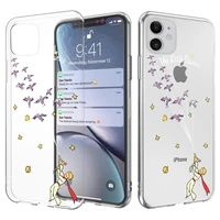 uigo cartoon the little prince earth space fox phone case for iphone 13 12 11pro max x xr xs max 7 8 plus clear silicone cover