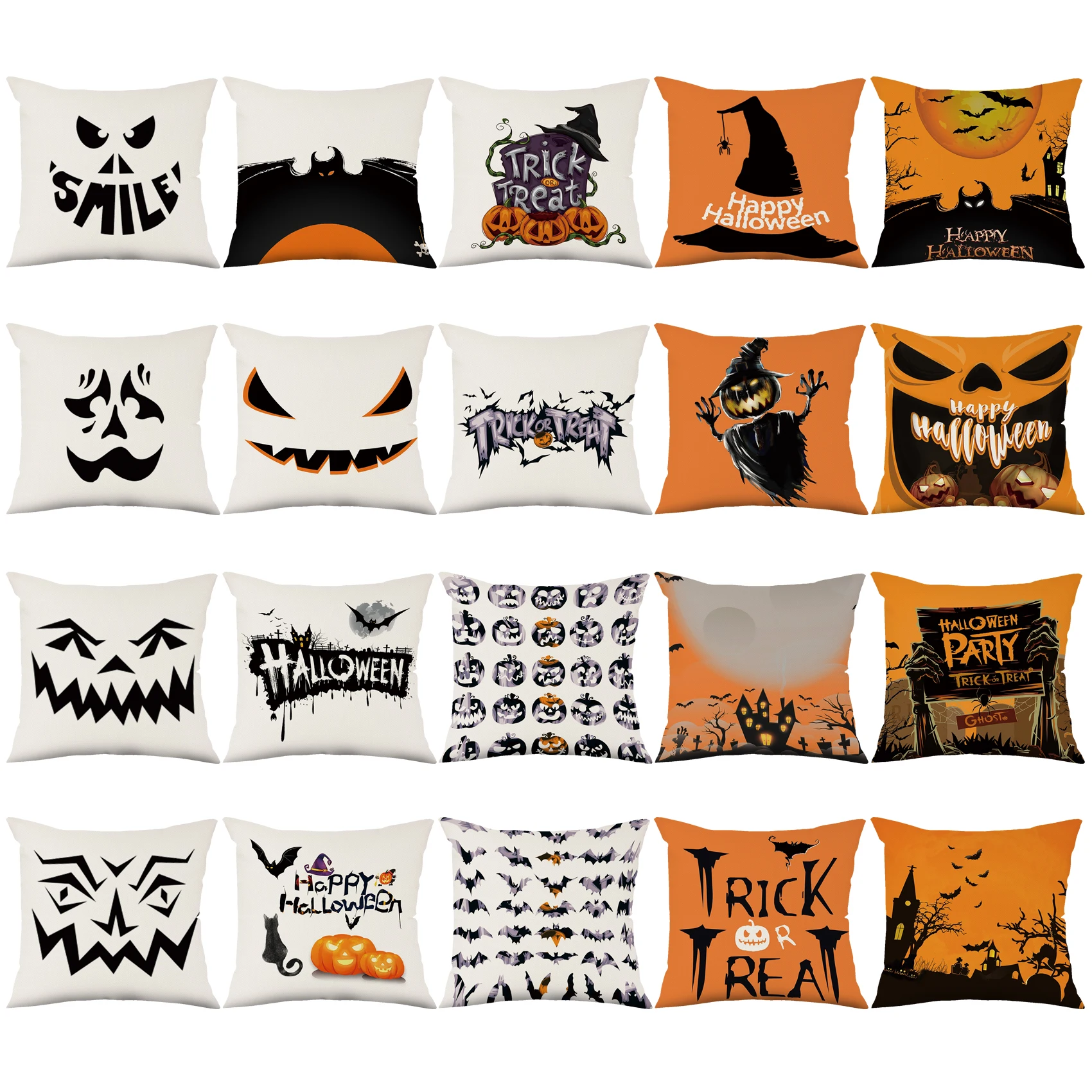 

Льняная Наволочка на подушку с тематикой Хэллоуина, страшный триллер, привидение, лицо, волшебство, приведение, привидение, гостиная, диван, ...