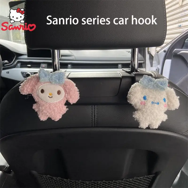 

Sanrio Cinnamoroll My Melody Hello Kitty Car Hook Up Plush Chair Back Interior Storage Mini Portable Multifunction Friends Gift