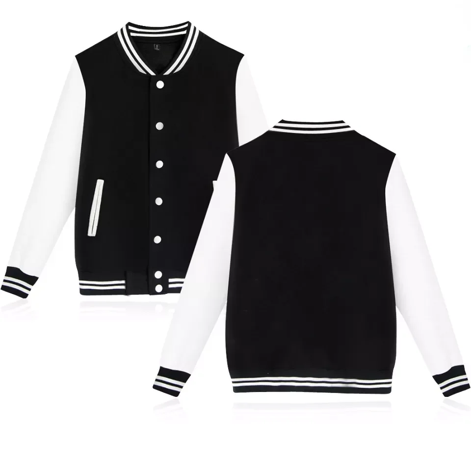 

New2022 Autumn New Korean Version of You That Is Pure Color Blank Plus Velvet Baseball Uniform Fashion Trend Printing Jacket