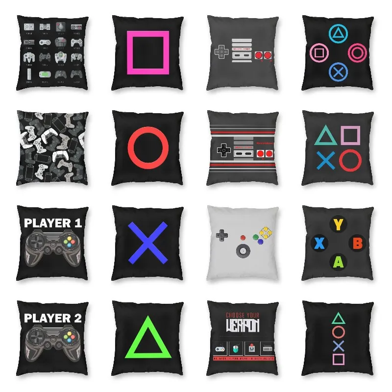 

Video Gamepads Throw Pillows Case Player Joystick Controller Pillowcase Bed Sofa Game Room Decor Home Decor 45X45 Boy Kids Gift