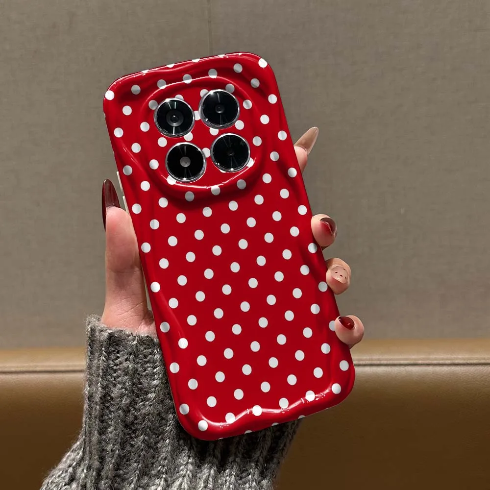 Фото Чехол для телефона Xiaomi Poco X7 X6 X5 X4 X3 M8 M7 M6 M5s F8 Pro Feilin с мультяшным рисунком в горошек, волнистый, с эффектом масляной пленки №5