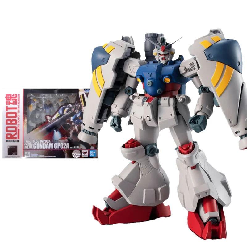 Bandai Genuine Gundam Anime Figure Robot Spirits RX-78 GP02A ANIME Collection Gunpla Anime Action Figure Toys for Children