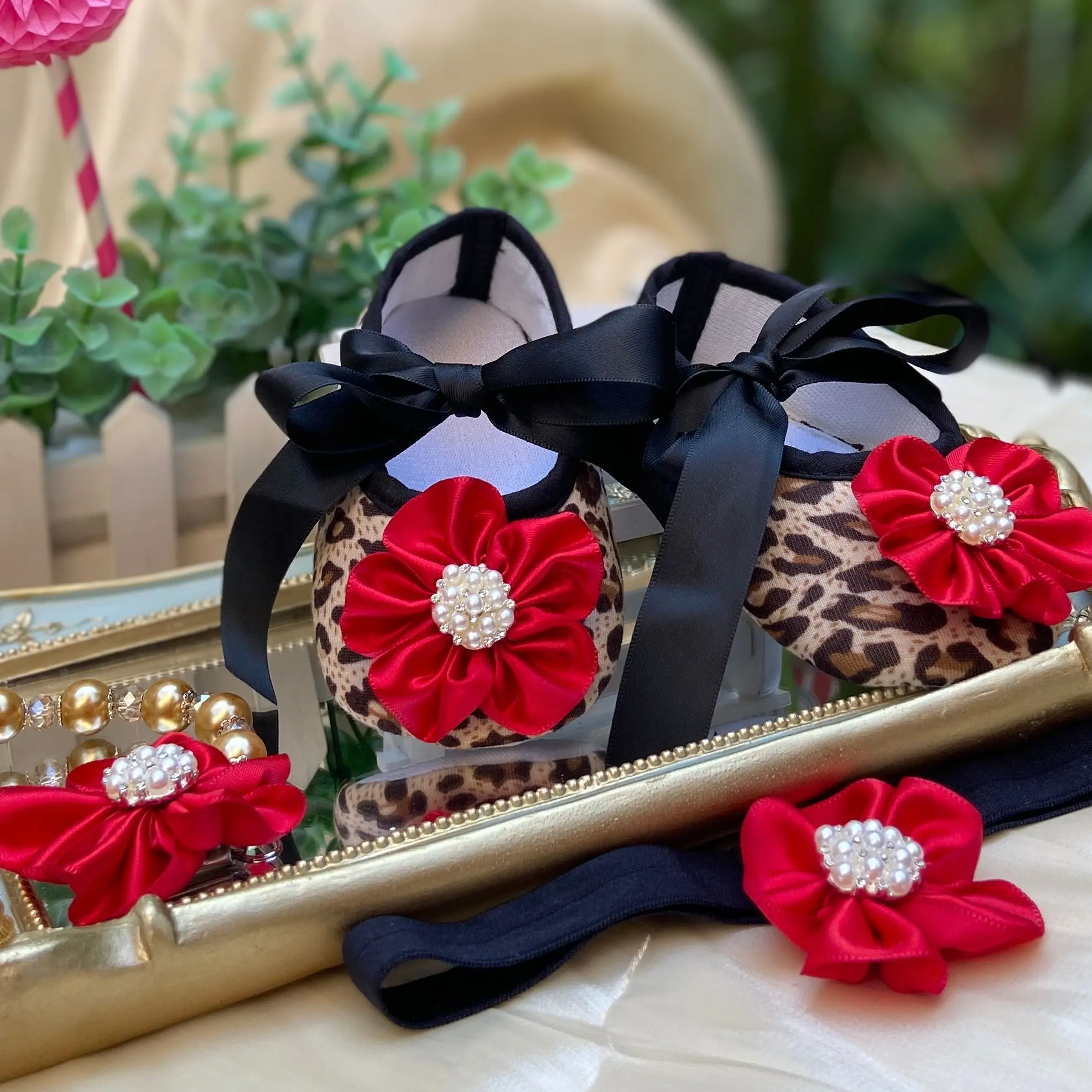 Мокасины Dollbling Leapord на шнуровке