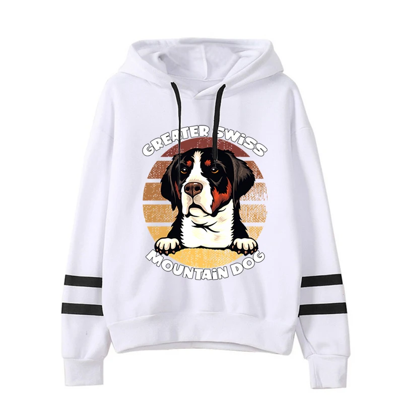 

Cartoon Women's Clothing Greater Swiss Mountain Dog Print Casual Fashion Hoodies Men Loose Spring Autumn 2022 Hot New Sweatshirt