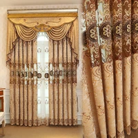 new european style water soluble embroidered curtains chenille hollow embroidered curtain fabrics can be customized