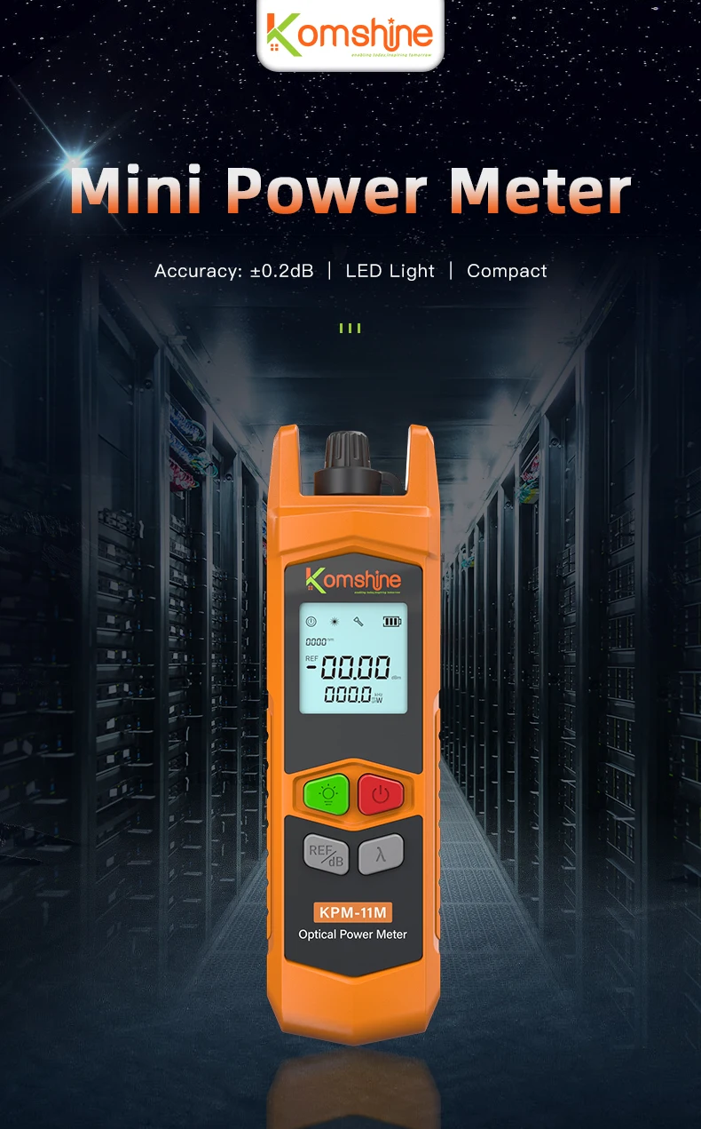 

Mini High KPM-11M Komshine Fiber Optical Power Meter Medidor de potência PT Support FC/SC/ST interface Free Ship OPM