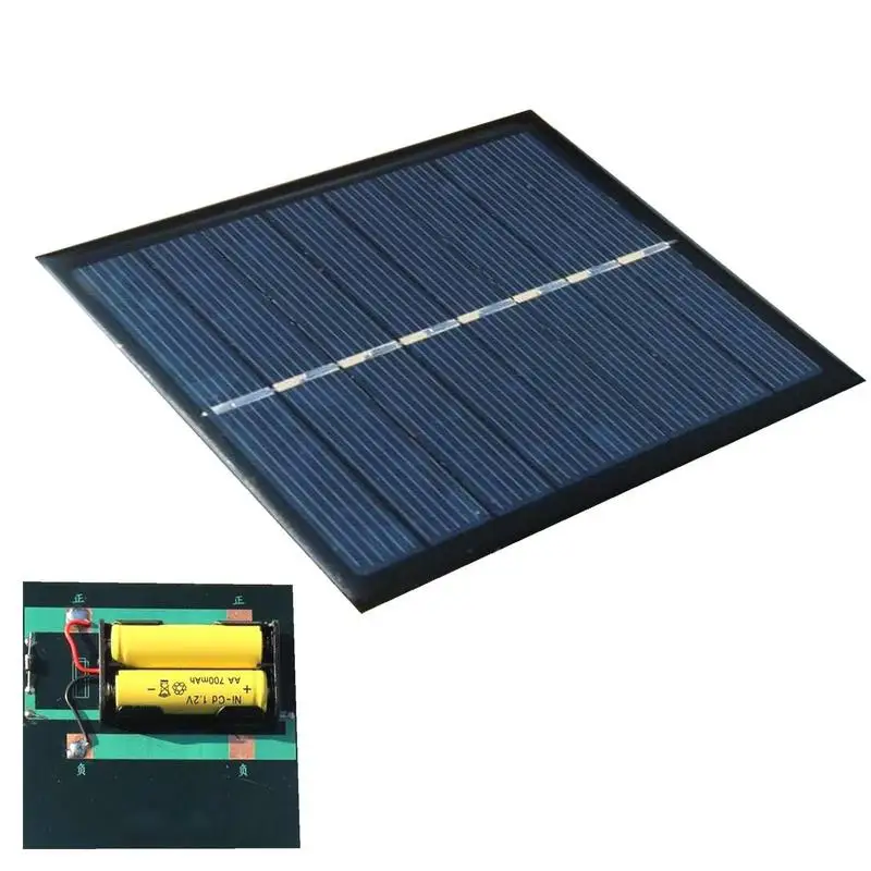 New Solar Panel 1W 4V Mini Solar System DIY For 2 * AA 1.2V Battery Outdoor Cell Phone Charger Solar Panel Charging Directly