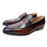 mens luxury loafers hot classic daily dress fashion style office formal shoes leather pointed toe wedding shoe for male