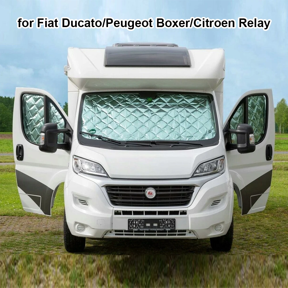 

Внутренние терможалюзи, 7-слойная крышка для ветрового стекла для Fiat Ducato 2006 2022, для Peugeot Boxer/Citroen, реле, солнцезащитные козырьки на лобовое стекло