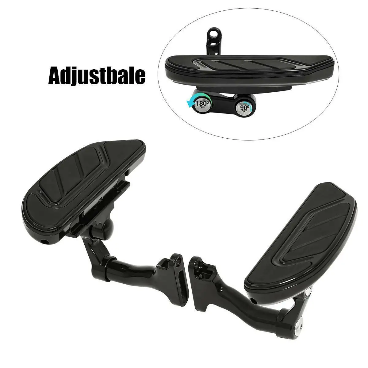 

Задний пассажирский пол для мотоцикла Harley Touring Road King Electra Glide Road Glide 1993-2023 2022 2021 2019 черный/хром