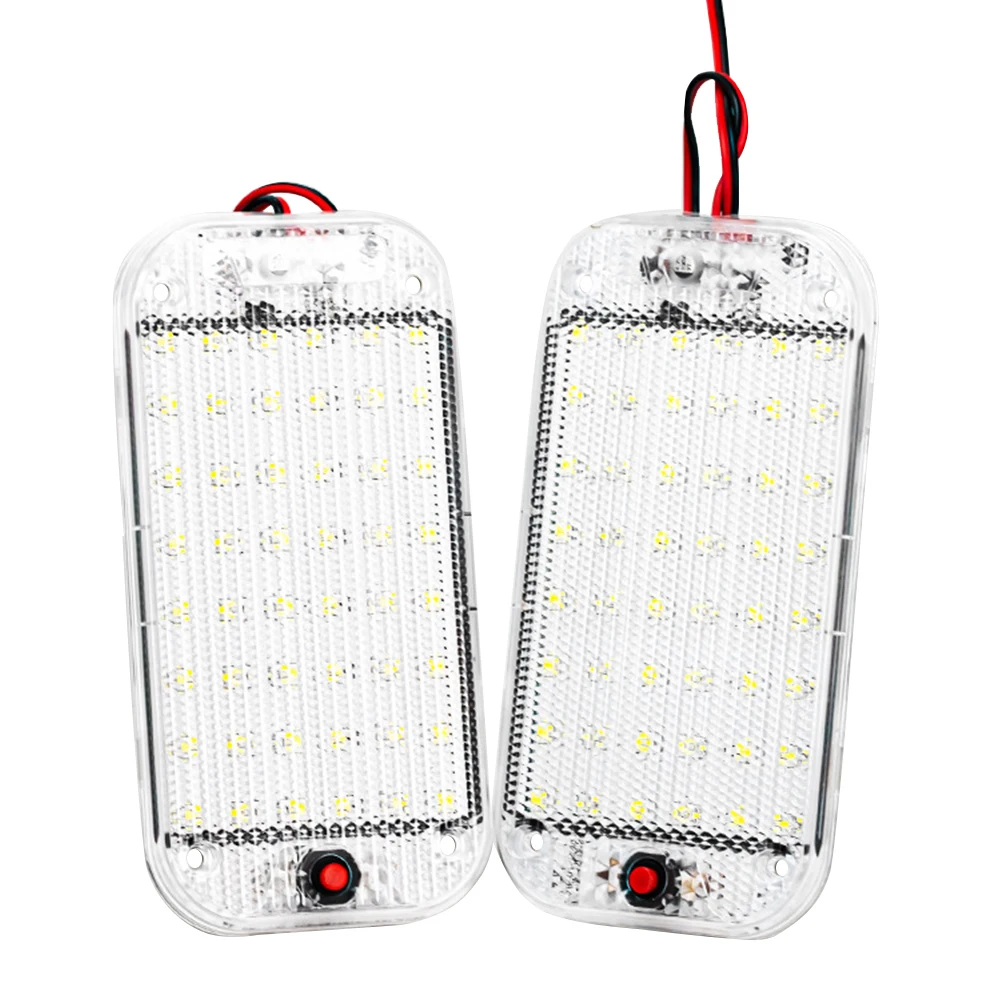 

48LED Car LED Interior Lights 12V-85V SMD LED Car Lighting Dome Lights with Switch Roof Ceiling Reading Light for Car Truck
