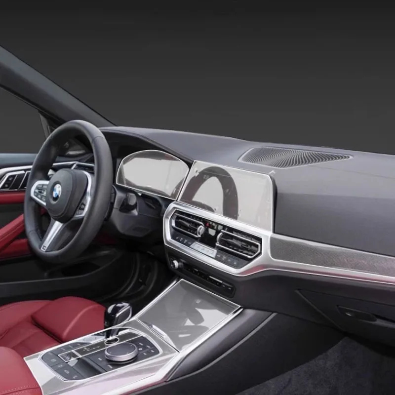 Фото Защитная прозрачная пленка из ТПУ для салона автомобиля BMW 5 серии (i5, 520i, 530, 540) G60 2024-2025 – аксессуары для центральной консоли №2
