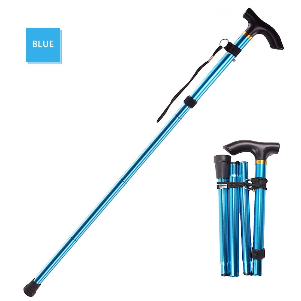 

Aluminum Alloy Folding Walking Stick Telescopic Anti-slip Outdoor Camping Climbing Stick
