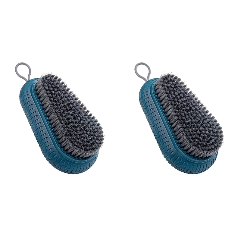 

2X Scrub Brush, Quality Durable Soft Laundry Clothes Shoes Scrubbing Brush, Non-Slip Design Household Cleaning Brushes