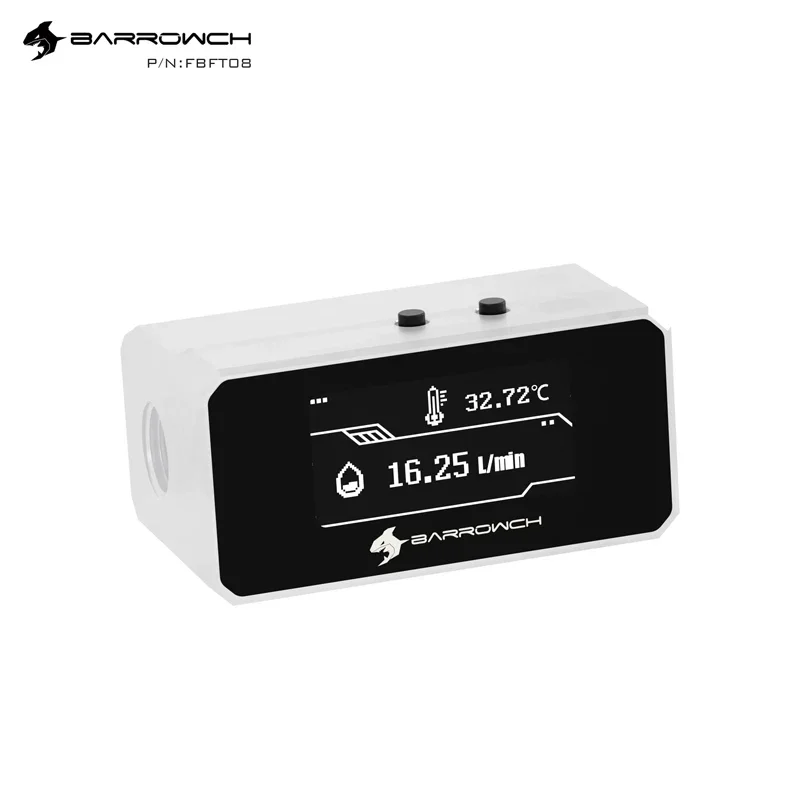 Фото BARROWCH FBFT08, водяной термометр с цифровым дисплеем OLED, регулируемый интеллектуальный мониторинг сигнализации, расходомер жидкости на заказ №4