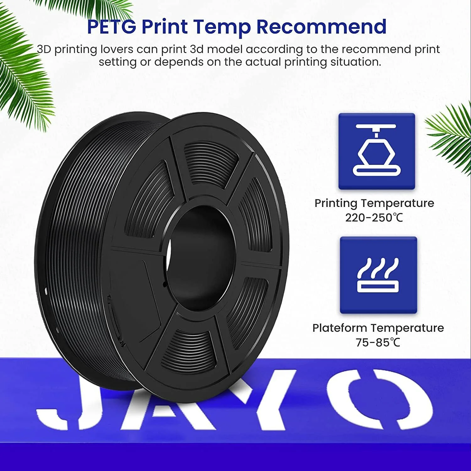 Фото Филамент для 3D-принтера JAYO, 10 рулонов, PETG, 1,75 мм, для FDM 3D-принтеров, аккуратно намотанный, материал для 3D-печати №3