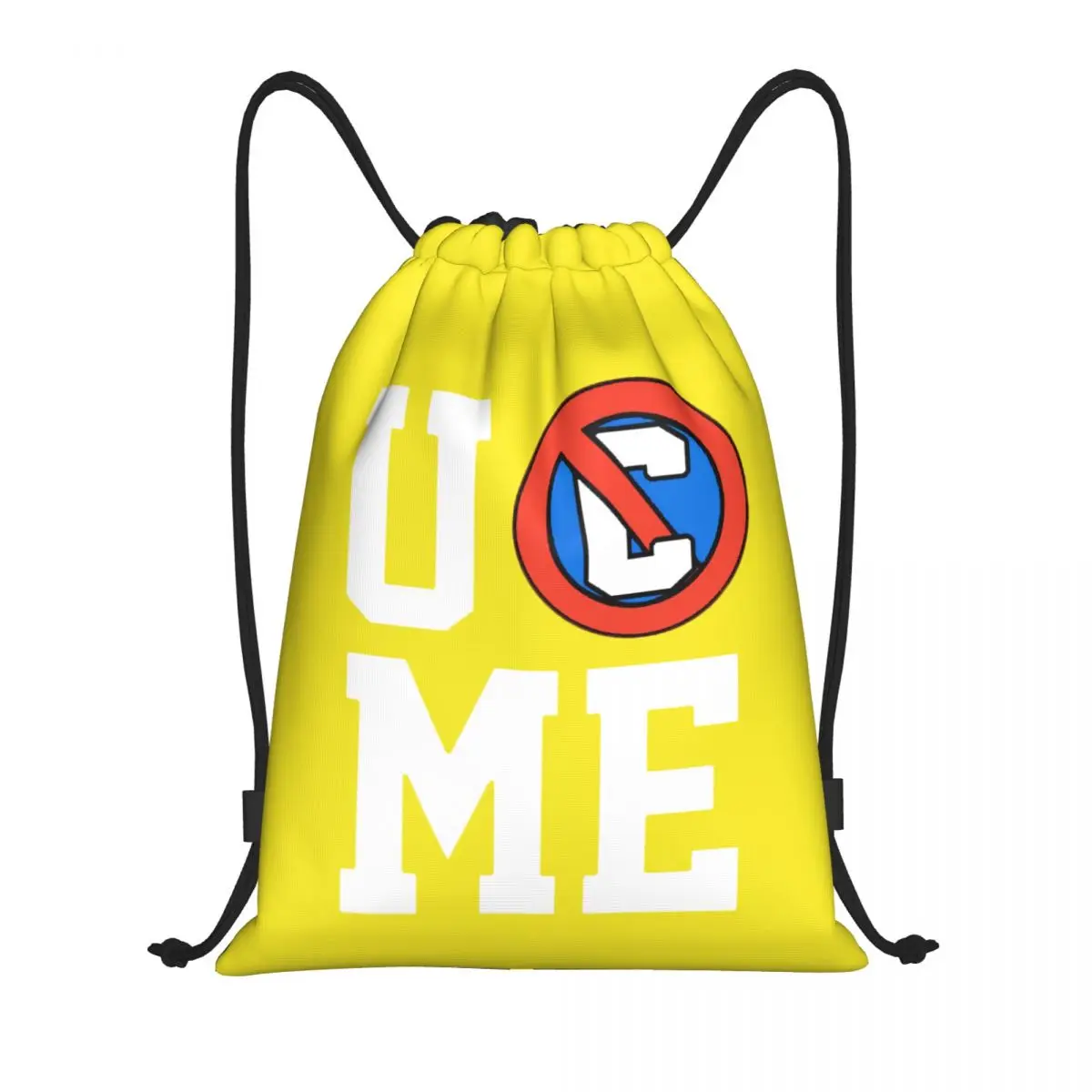Custom WWE John Cena U Cant See Me Drawstring Backpack Bags Men Women Lightweight Gym Sports Sackpack Sacks for Yoga