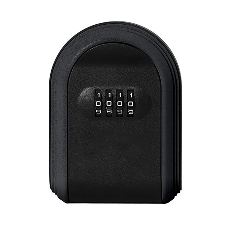 Key Safe Box Weatherproof 4 Digit Combination Outdoor Security Storage Case Lock Wall Mounted