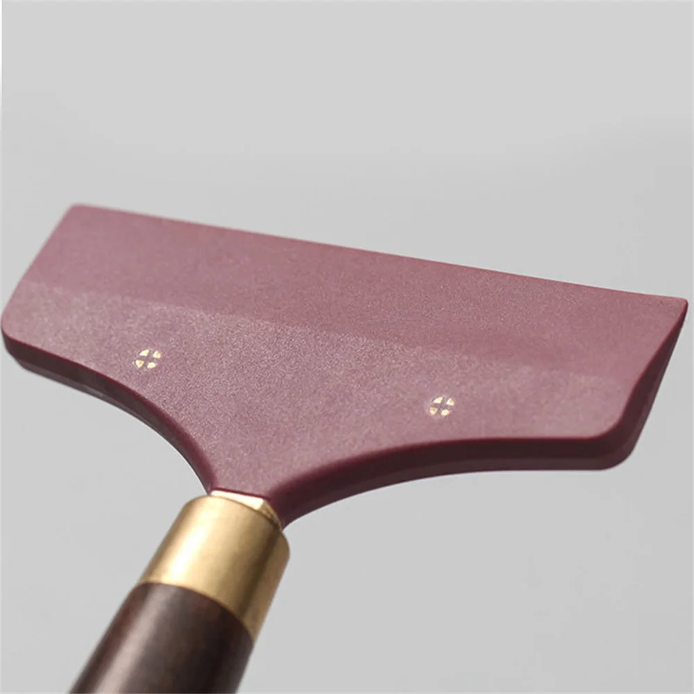 

Tea Art Brush Wood Grain Water Scraper Tea Scraping Wiper Brush Tea Ceremony Accessories Ebony Silicone Pu 'er Kung Fu Tea