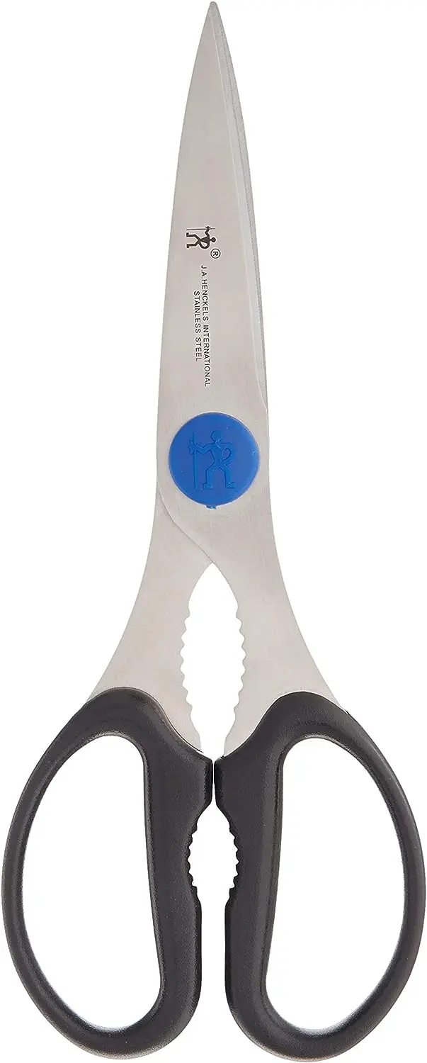 Safe, Black, Stainless Steel, Blue 10.25-inch Knife Sharpener Kitchen Scissors O