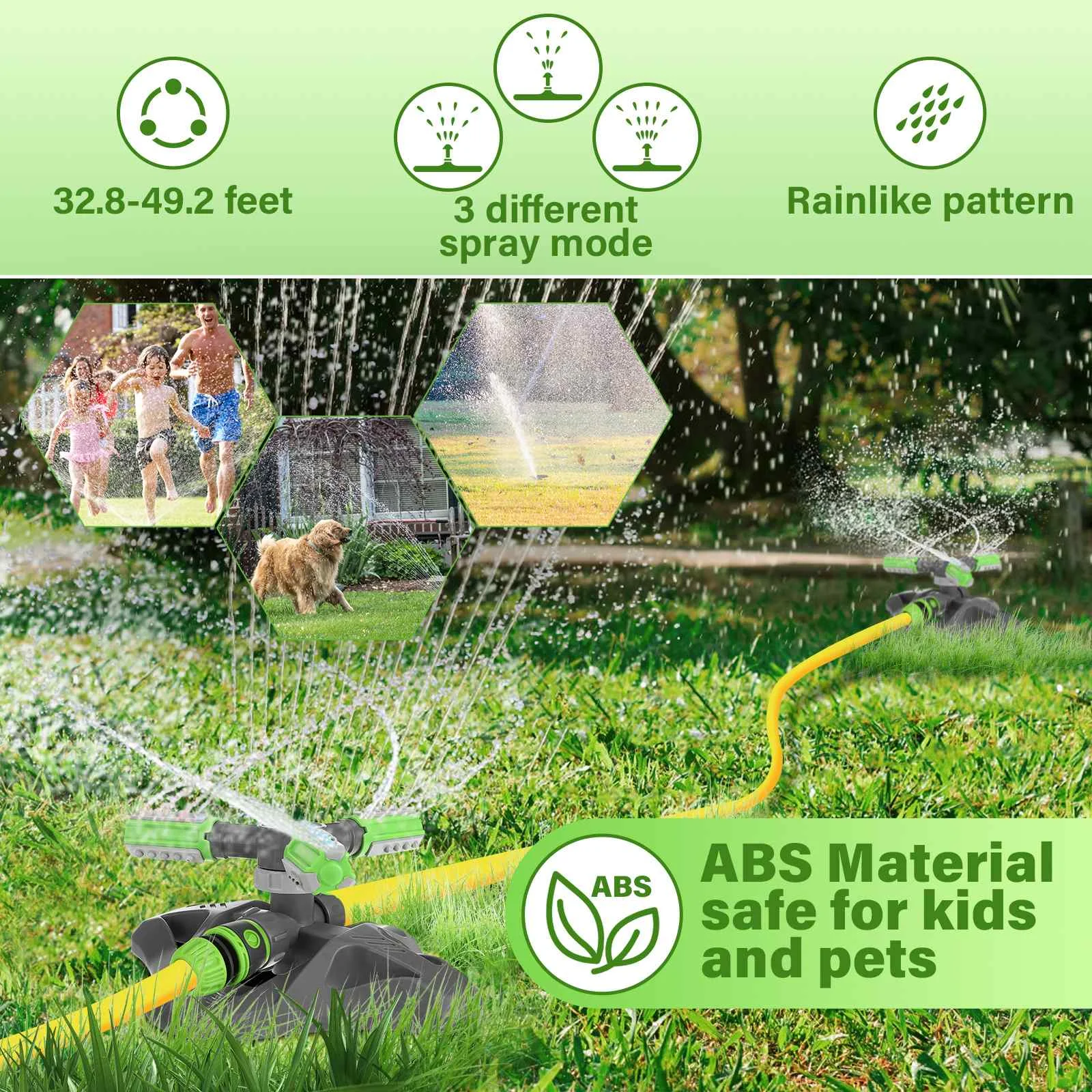 

360 Degree Rotating Automatic Garden Lawn Sprinklers Water System Quick Coupling Yard Lawn Nozzle Garden Irrigation Supplies