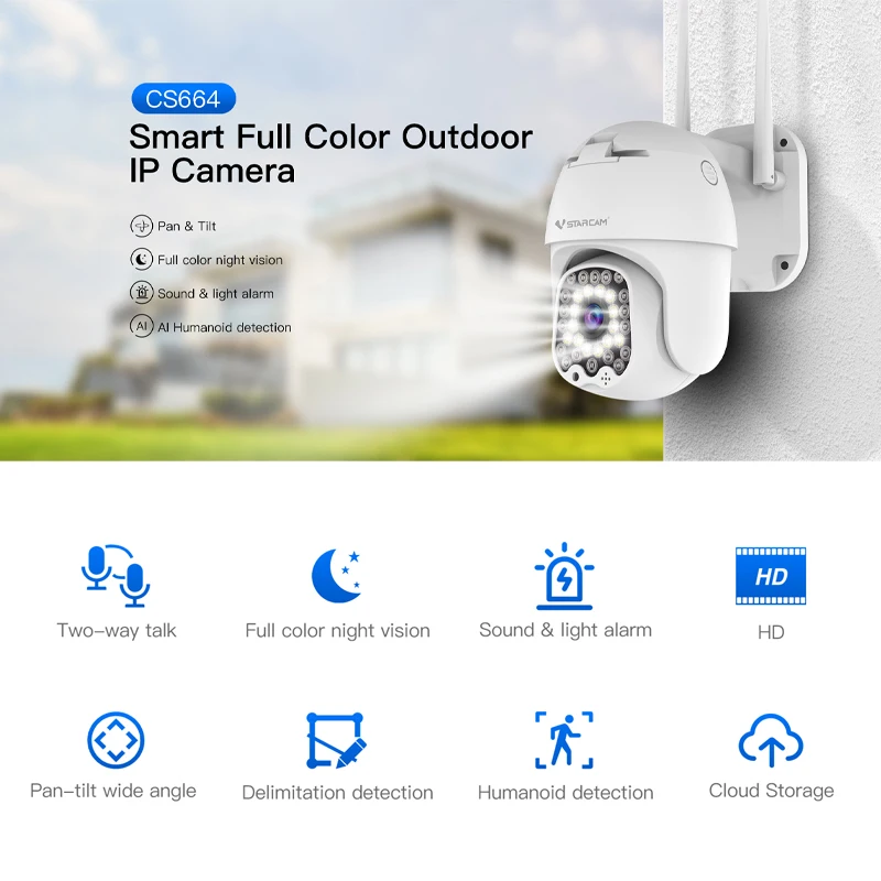 

Vstarcam новые наружные светодиодные огни 3MP HD Wifi IP-камера системы безопасности водонепроницаемые пылезащитные полноцветные ночное видение умный дом