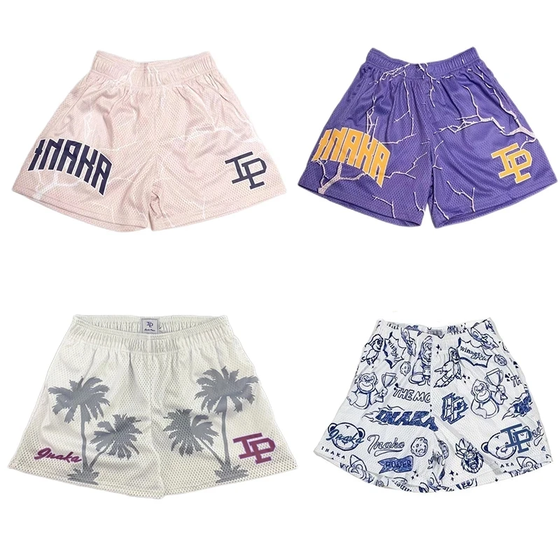 

Шорты Inaka мужские сетчатые, классические, для спортивного зала, баскетбола, тренировок, повседневные быстросохнущие, летние