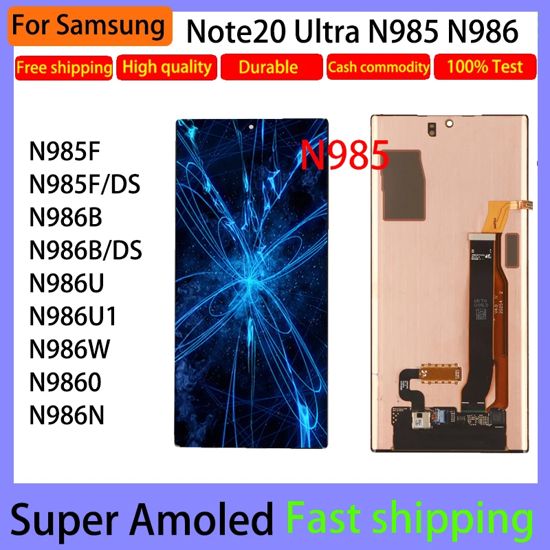 100% Оригинальный Note20 ультра дисплей для Samsung Galaxy Note 20 Ultra N985 ЖК сенсорный экран