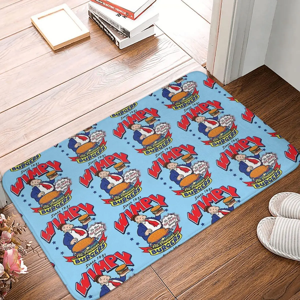 

Нескользящий коврик для входной двери Popeye с изображением матросского человека, кухонный коврик с рандомным бургером, домашний декор
