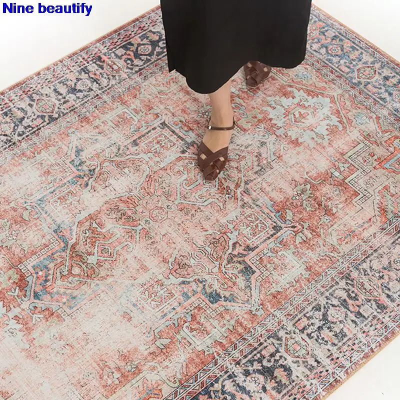 

2022 Persian Rug Carpet Living Room Chenille Carpets Long Rugs for Corridor Hallway Kitchen Mat Turkish Bedroom Vintage Area Rug