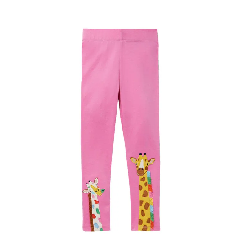

Girls Leggings Summer Children Tight Long Pants for Kids Toddler Cute Giraffe Pattern Trousers