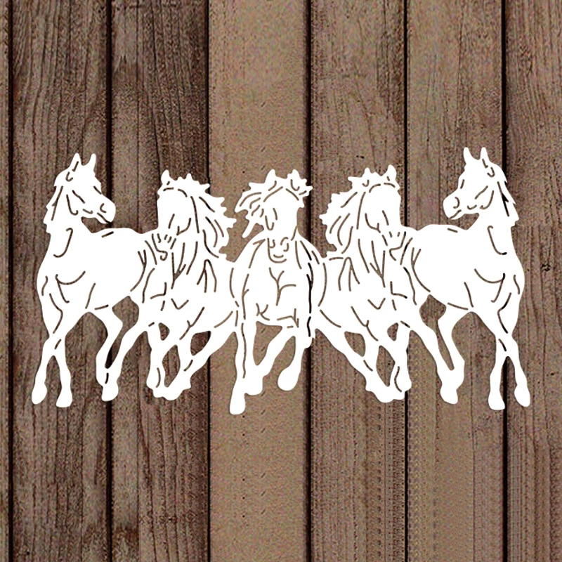 

galloping horses cutting dies mould for diy scrapbooking paper cards making craft supplies 2022 animals diecuts