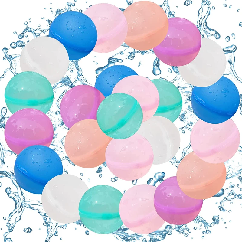 

10/12/24 Pack Water Balloons Reusable Splash Ball, Latex-free Water Bomb Pool Toys,Quick Fill, Party Toys Water Balls