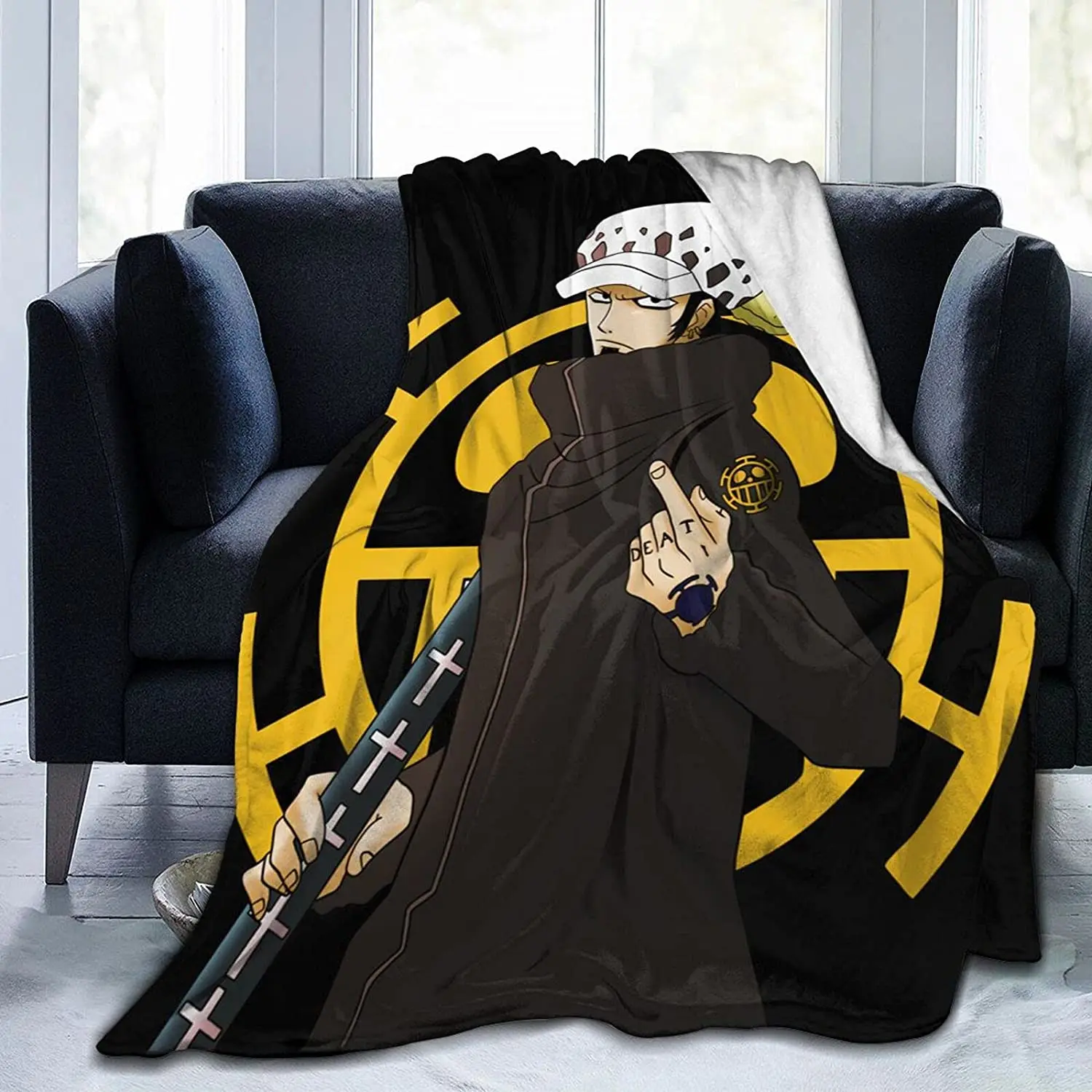 

Trafalgar Law Fluffy Soft and Comfortable Blanket, Anime Warm Embrace of Sympathy