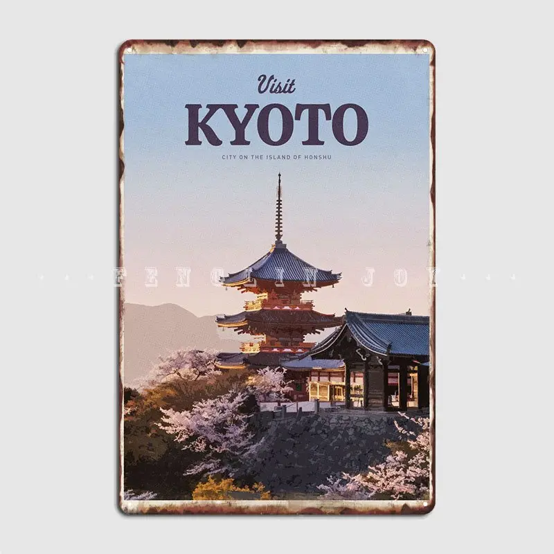 

Visit Kyoto Metal Sign Pub Bar Cave Create Plates Tin Sign Poster