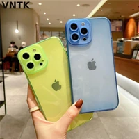 candy colors clear lens protection couple soft case for iphone 11 12 13 pro max 7 8 plus xr x xs se 2020 anti drop cover fundas