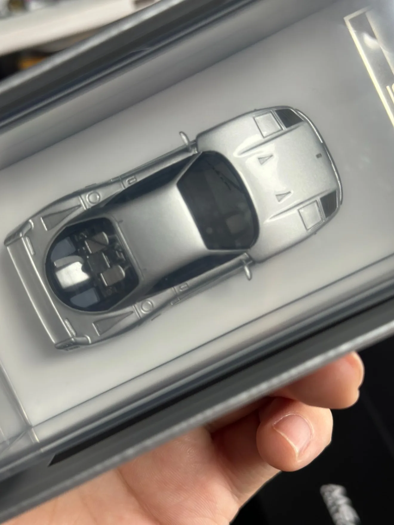 SCM MY64 1:64 F40 1987 серебро специальная литая под давлением модель автомобиля из смолы