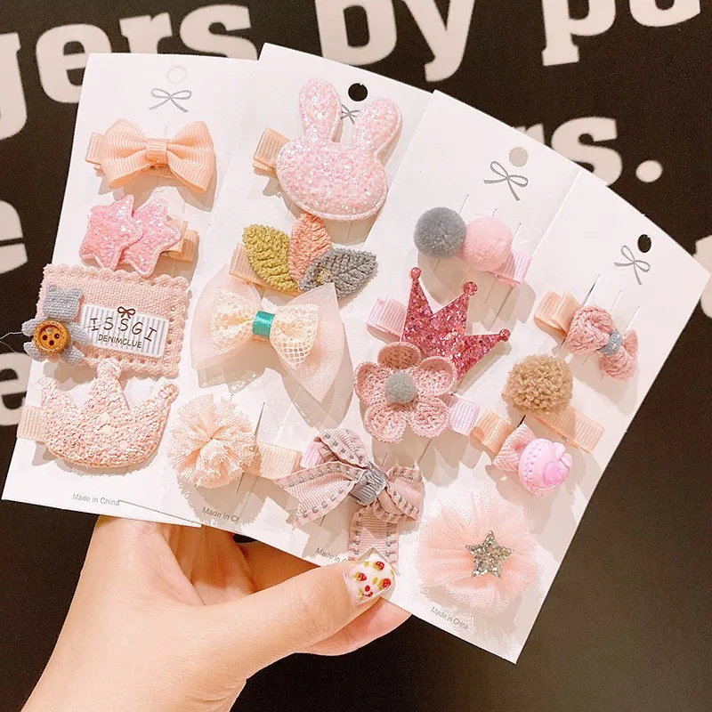 

Новые детские аксессуары для волос заколка для волос Розовый картонный набор детская заколка для волос