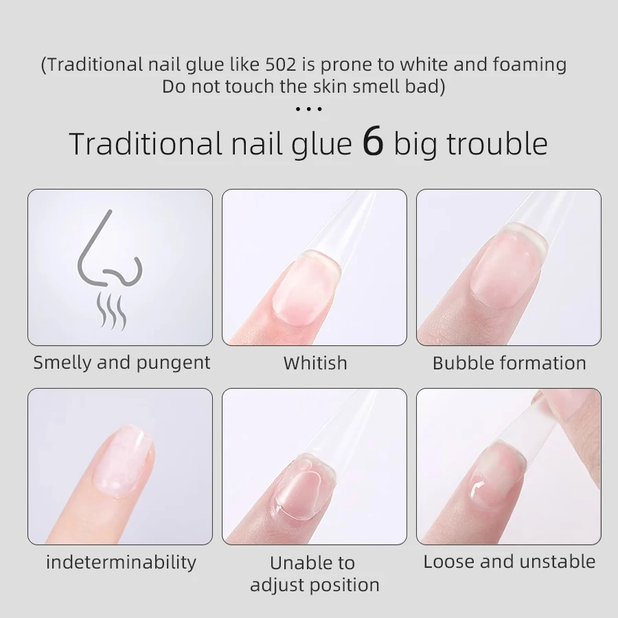 RS NAIL 10 г Клейкий гель для накладных кончиков ногтей наращивания Супер прочный