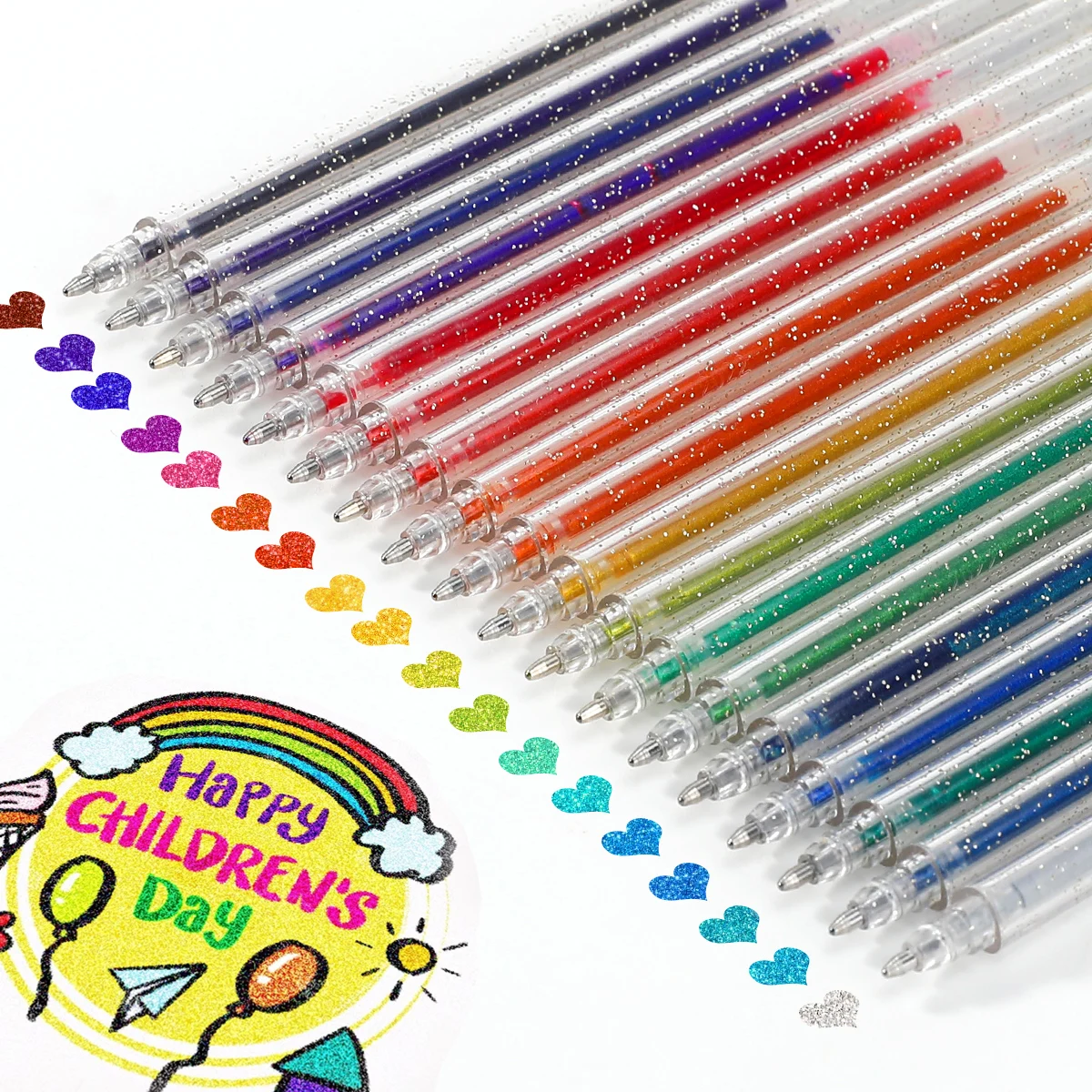 Гелевые ручки с блестками 18 цветов | AliExpress