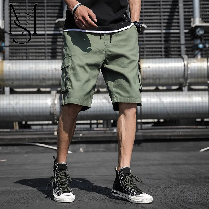 

Рабочие шорты Мужская Летняя Корейская версия новая брендовая Молодежная Спортивная и повседневная большая свободная верхняя одежда 5 точечные пляжные мужские брюки