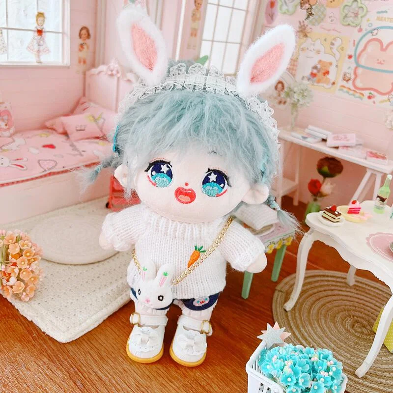 

All-Match White Carrot Sweater 20cm Suit 20cm Baby Clothes Star Cotton Doll Dress Up