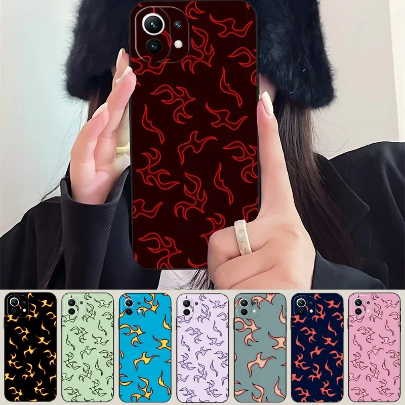 

Flame Aesthetic Phone Case For Xiaomi Note 10Pro POCOF3 X3 GT M3 M4Pro Redmi Note 11 10 9 S Pro Plus POCO X3 NFC Funda Coque