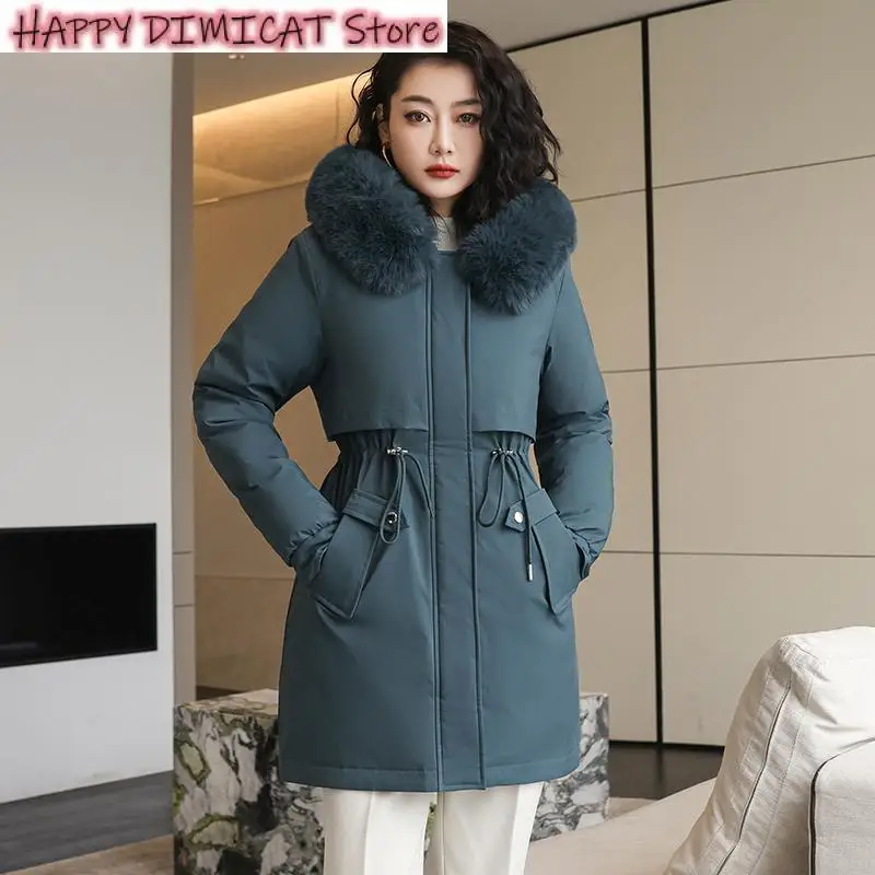 Рисунок 3 - Женское теплое Свободное пальто с меховым воротником