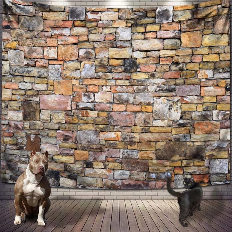 Гобелен настенный из полиэстера с желтым камнем