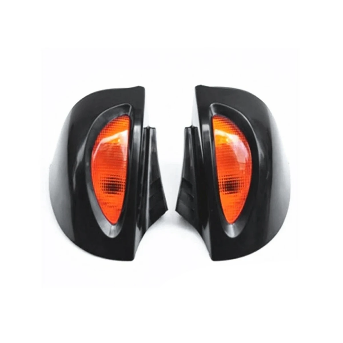 

Black Motorcycle Rear View Mirrors Turn Signals Lights Cover Motocross Mirror for -BMW R1100 RT R1100 RTP R1150 RT